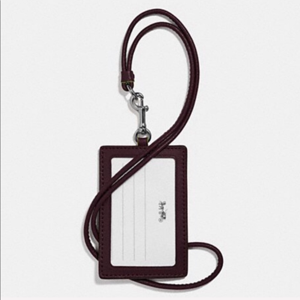 COACH Signature Coated Canvas Lanyard ID - Picture 2 of 6